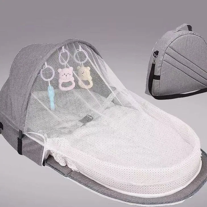 Portable Crib Multi-functional Travel Mosquito Isolation Bed Baby Folding Bed Removable Bed-in-bed Backpack