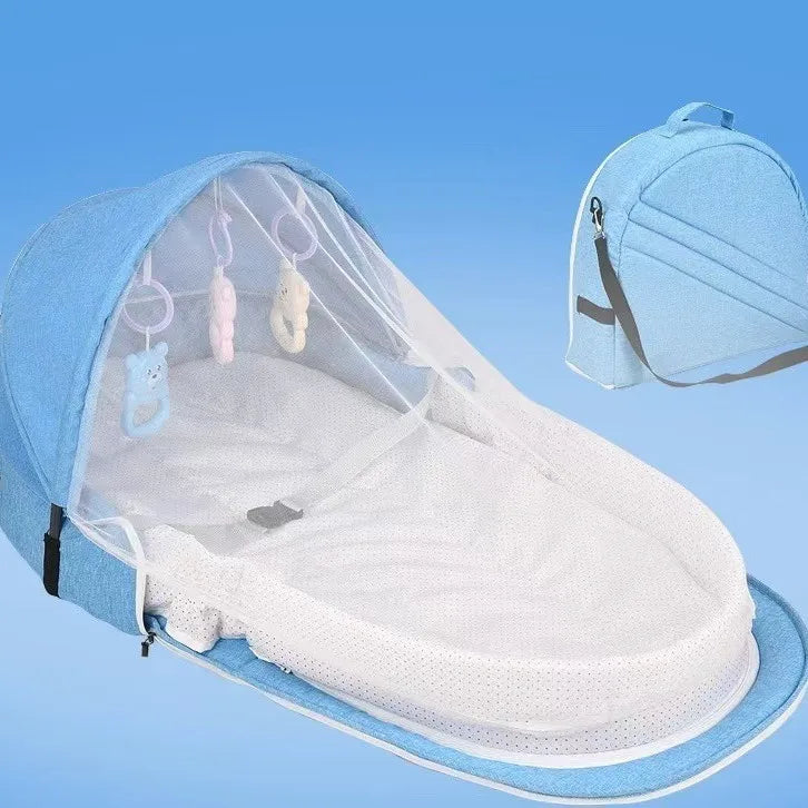 Portable Crib Multi-functional Travel Mosquito Isolation Bed Baby Folding Bed Removable Bed-in-bed Backpack
