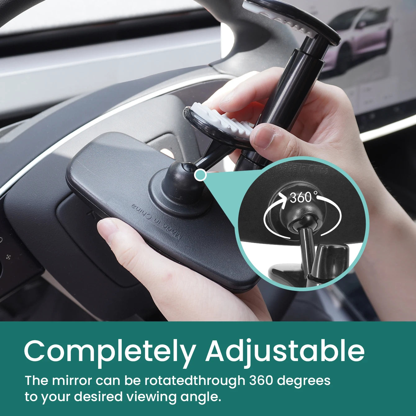 1PC & 2PC Shatterproof & Shakeproof Forward Facing Baby Car Mirror - Clip On Car Mirror for Baby, Newborn Essentials