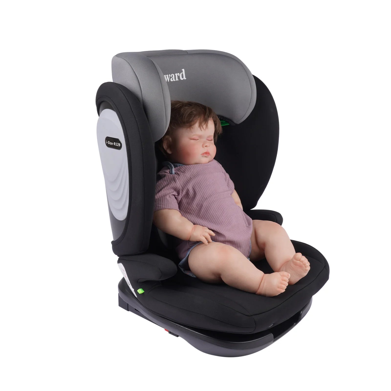 AP03 KL005 Grey/Black Car Seat Child Car Seat with ISOFIX,ECE R129 Certified, For 3 to 12 Years, 100-150 CM, 11-36 kg