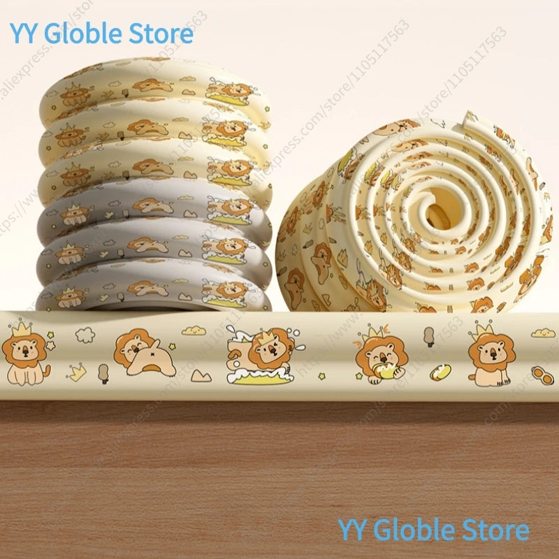 2M Baby Safety Protection Strip Cartoon Animal Foam Children Bumper Strips Kids Furniture Table Edge Guards Corner Protector