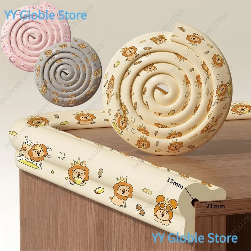 2M Baby Safety Protection Strip Cartoon Animal Foam Children Bumper Strips Kids Furniture Table Edge Guards Corner Protector