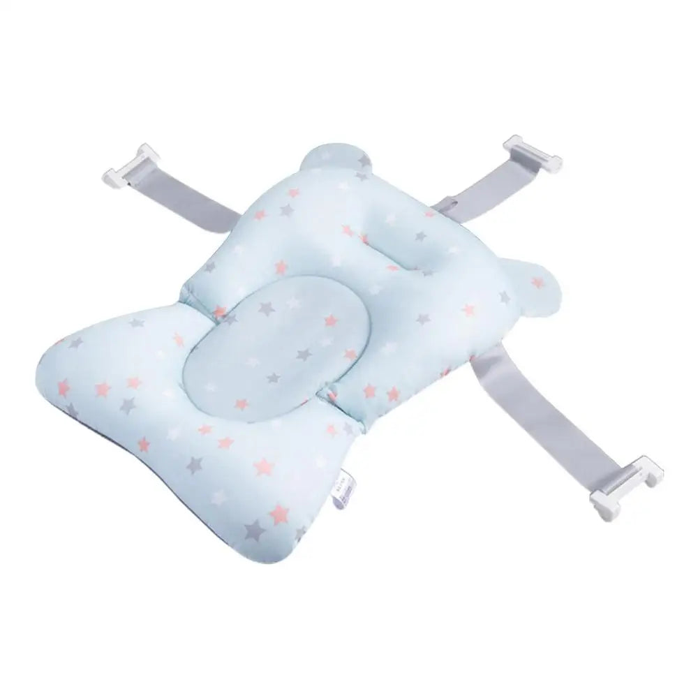 Baby Bath Cushion For Tub Adjustable Anti-skid Support Pillow For Bathtub Baby Bath Accessories Bathtub Essentials With Buckles