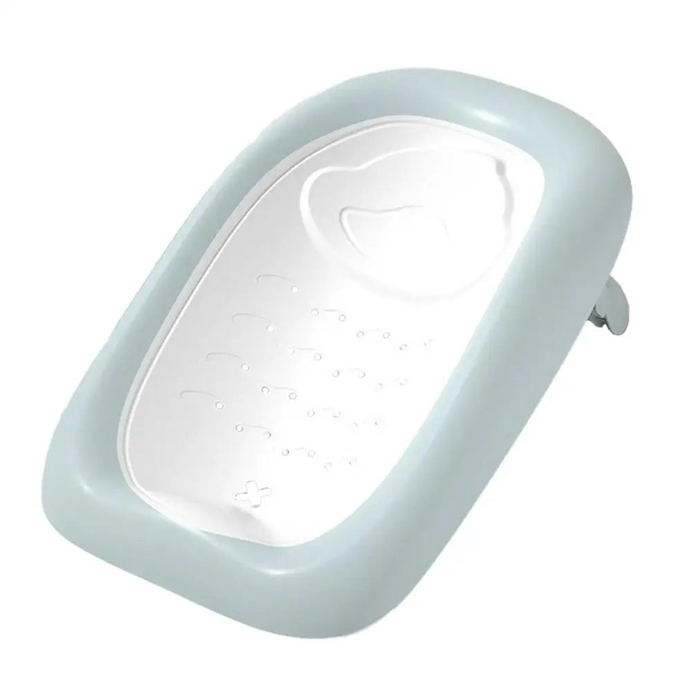 Baby Bath Support Non-slip Soft Support Kids Shower Chair with Drain Holes & Temperature Sensing Ergonomic Baby Bathtub Seat