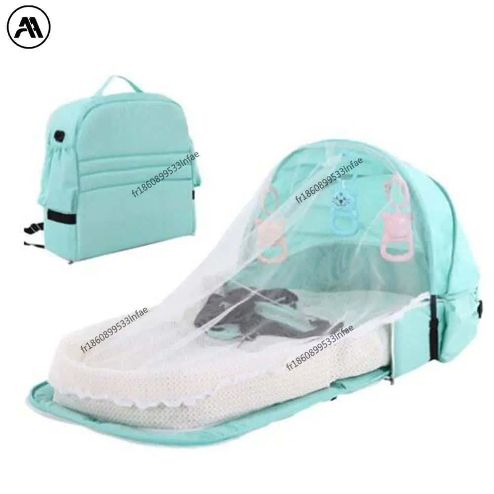 Portable Crib Multi-functional Travel Mosquito Isolation Bed Baby Folding Bed Removable Bed-in-bed Backpack