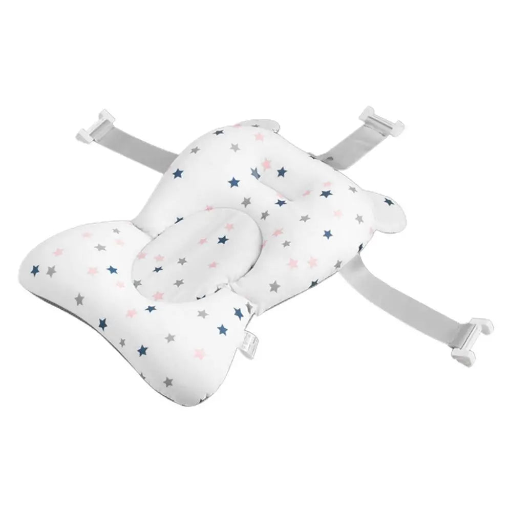 Baby Bath Cushion For Tub Adjustable Anti-skid Support Pillow For Bathtub Baby Bath Accessories Bathtub Essentials With Buckles