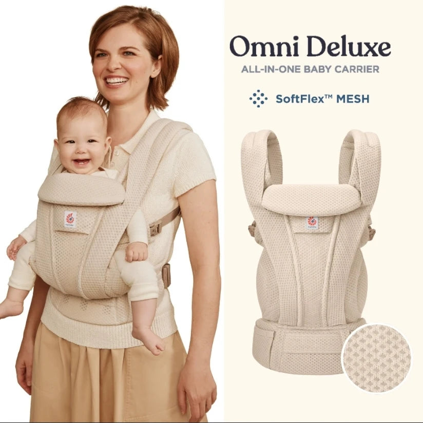Omni Delux Baby Carrier Ergonomic Kid Kangaroo Infant All Positions Sling Wrap Cool Air Mesh Cotton Backpack 0-36 Months Egobaby