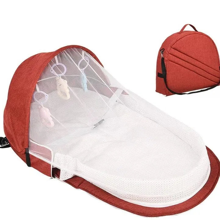 Portable Crib Multi-functional Travel Mosquito Isolation Bed Baby Folding Bed Removable Bed-in-bed Backpack
