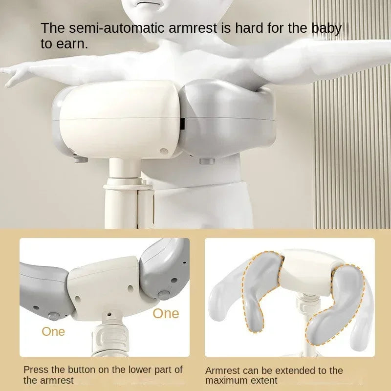 Adjustable Baby Standing Bath Support with Wash Basin Rack – Infant Toddler Shower Seat for Easy Butt Washing & Bathing Aid