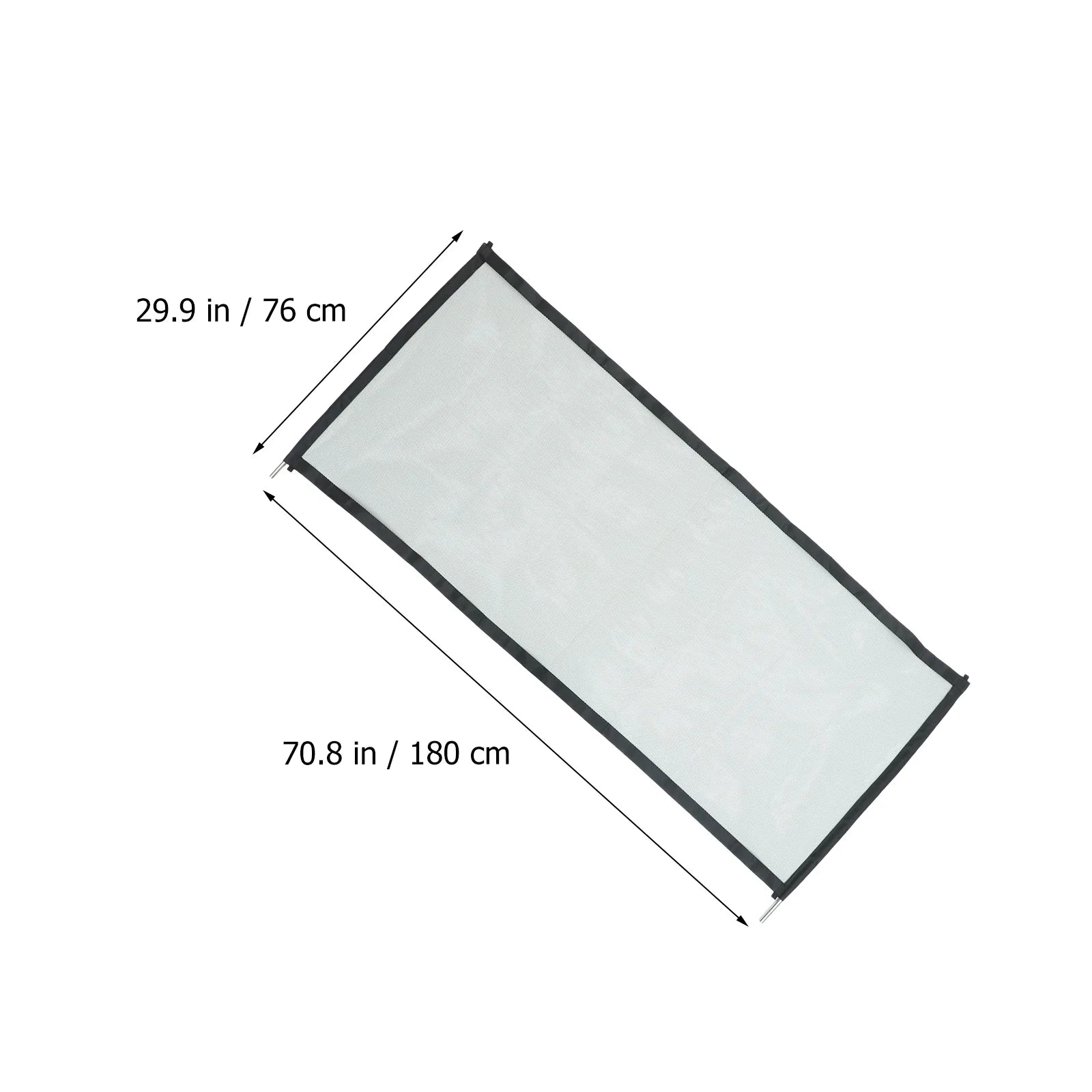 Baby Safety Gate 76x180CM - Punch - Free Black Protective Fence for Stairs/Balcony, Kids & Pet Guardrail, Safety Door Screen Net